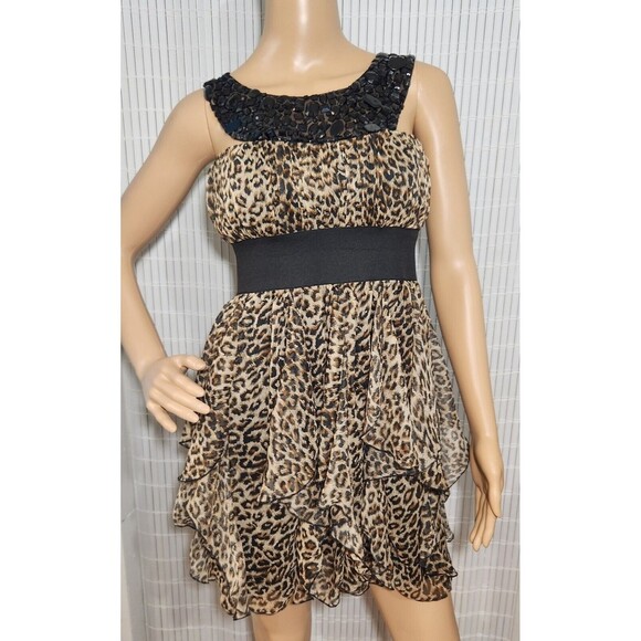 Roberta Layered Dress for Womens Size Small Summer Dress Animal Print - Picture 1 of 14